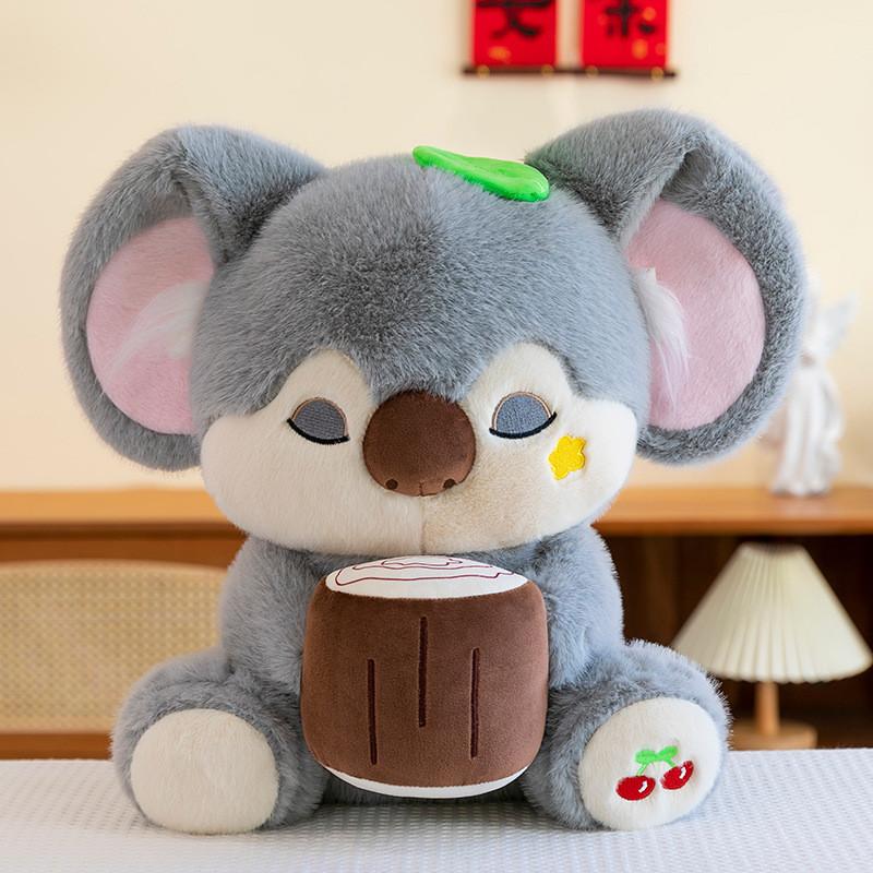 Plush Koala Stump Toys Cartoon Stuffed Dolls Room Decorations Kid Gifts Xmas