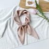 Silk Feel Square Neck Scarf Lightweight Soft Fabric Classic Design Versatile Accessory for Women and Men Fashion