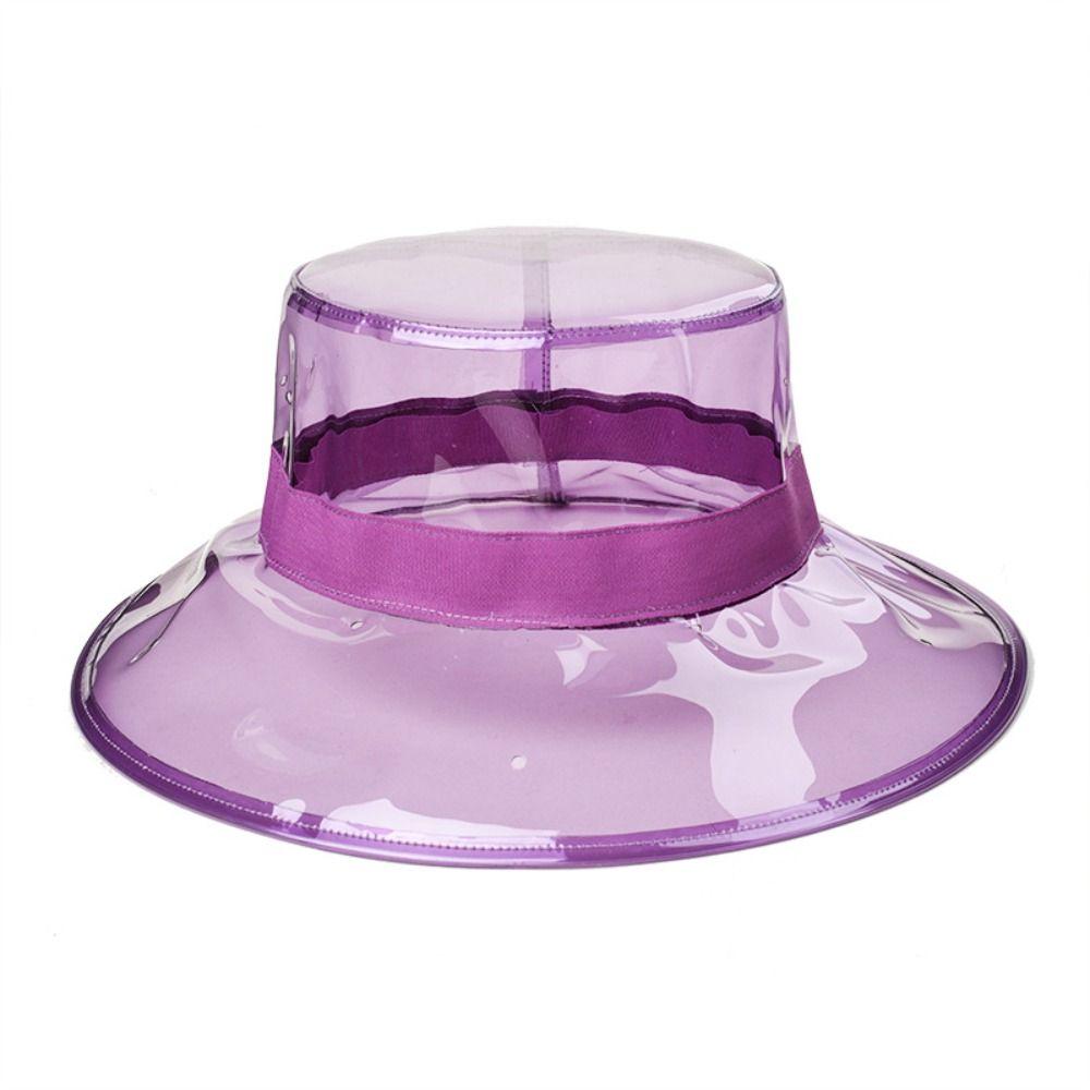 Waterproof Transparent Fisherman Hat Pvc Sun Cap Clear Bucket Hat  Vacation