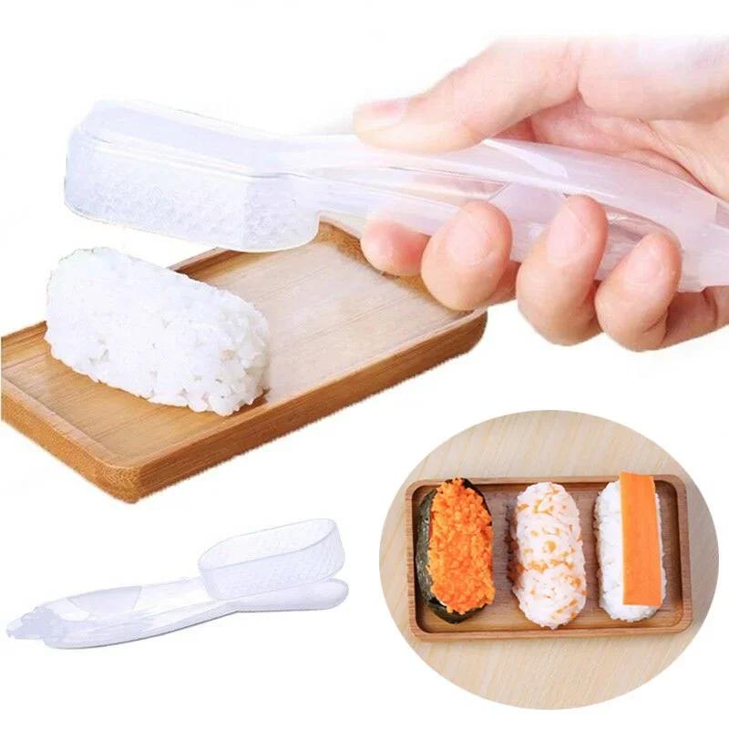 Sushi Mold Maker Food Grade Rice Ball Bento Presses Mold with Handle Kids Lunch Making Tool DIY Hand Hold Kitchen Sushi Maker