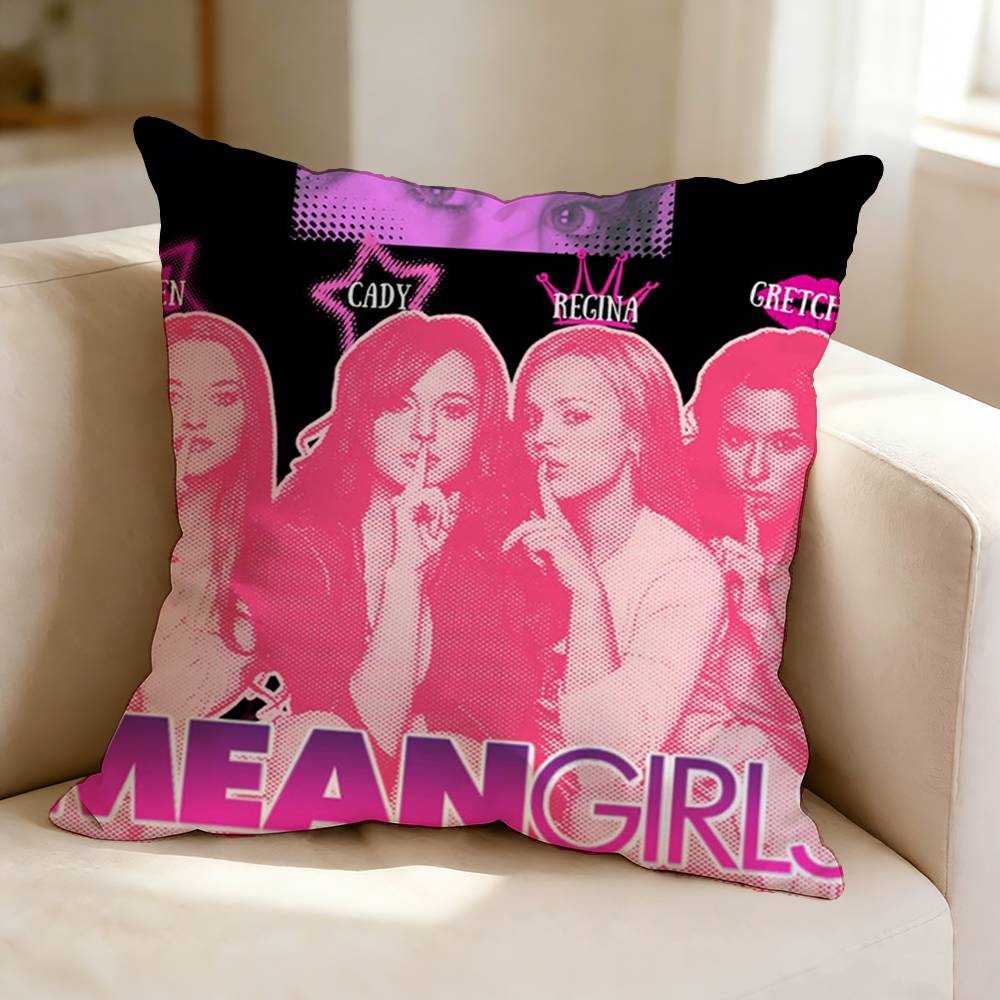Comedy film M-Mean G-Girls  Square Double-Sided printed Pillow Case Bedroom Bedside Pillow Sofa Cushion Cover