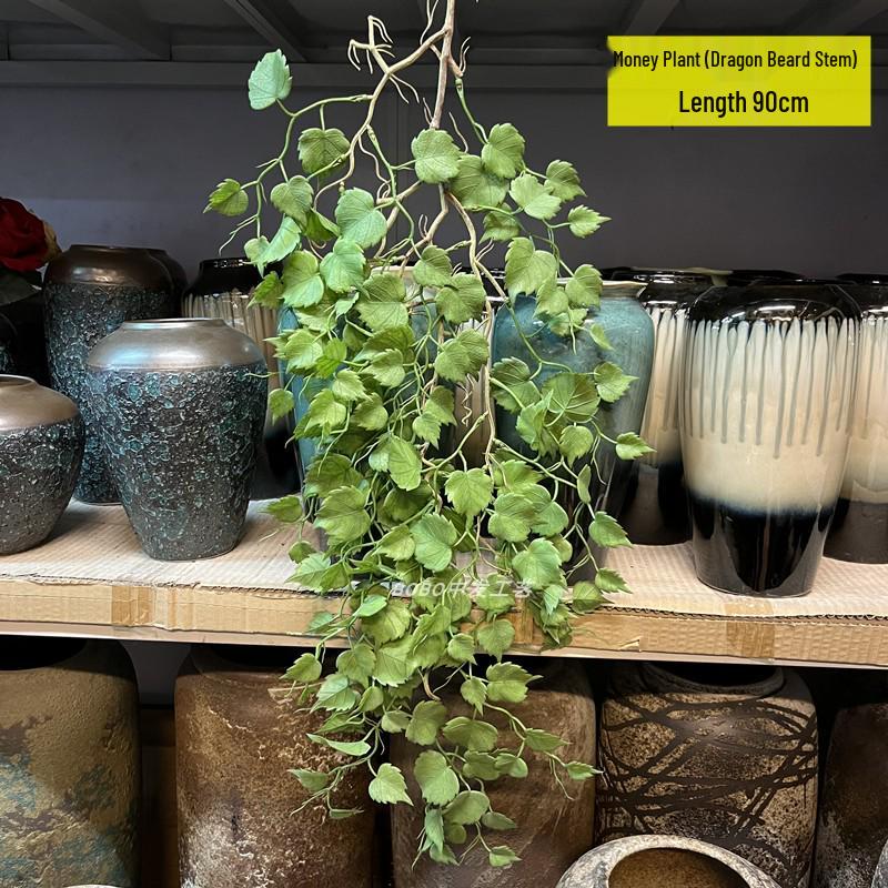 Artificial Spider Plant & Fern Hanging Decor - Trailing Green Vines for Wall & Ceiling