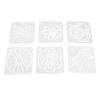 23PCS Set DIY Quilting Template 12cmx12cm Frosted PP Clothing Quilting Cutting Template