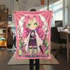 1PC Demon Slayer Print Flannel Blanket, High Quality All Seasons, Home Decor, Warmth and Comfort, Perfect for Christmas Gifts