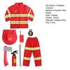 8 Pcs Kids Fireman Costume Set Firefighter Dress-Up Set with Extinguisher Birthday Party Role Play Pretend Gift for Toddler Boys Girls