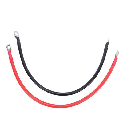 2 Pcs Battery Inverter Cable 6AWG 12 Inch Positive Negative   Wire with 0.31in Tinned Copper Lugs for Solar Boat RV Car