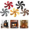 Stoves Part Fan Baldes 6 Blades 1pcs Aluminum Alloy Fireplace Fan Heat Powered Burner Fan Blade Large Air Volume