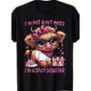 "I'm NOT A HOT Mess" Highland Cow Cartoon Print Women Casual Graphic Tee