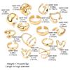 1Set Vintage Metal Rings For Women Men Gift Personalized Punk Hip Hop Irregular Exaggerated Knuckle Joint Rings