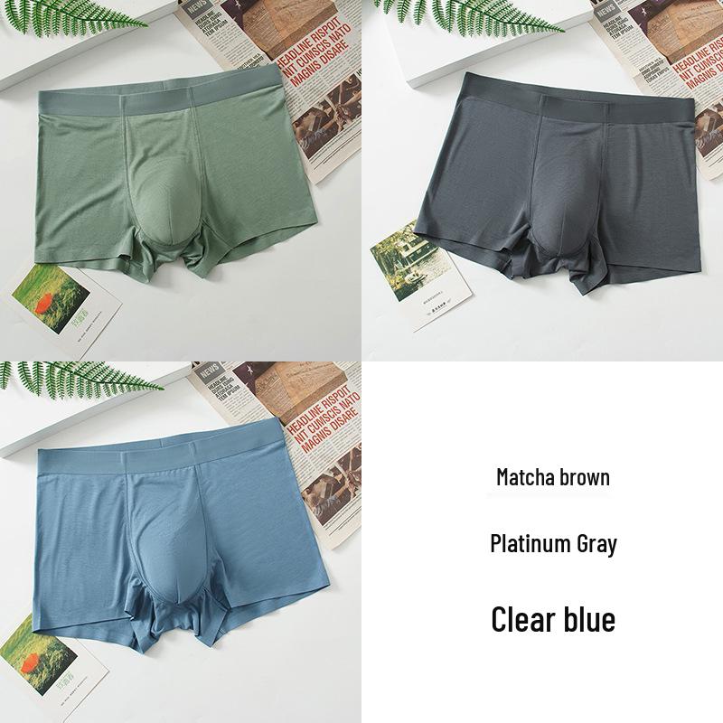 Modal Men's Seamless White Boxer Shorts, Antibacterial & Breathable, Youth Style, Pack of 60