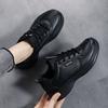 Fashionable and Casual New Leather Waterproof and Anti Slip Thick Soled Letter Sports and Leisure Running Plus Size Women's Shoes