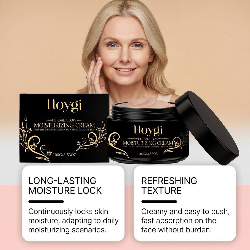 HOYGI Gentle Moisturizing Cream for Skin Elasticity & Smoothness - Non-Sticky, Refreshing Face Care.