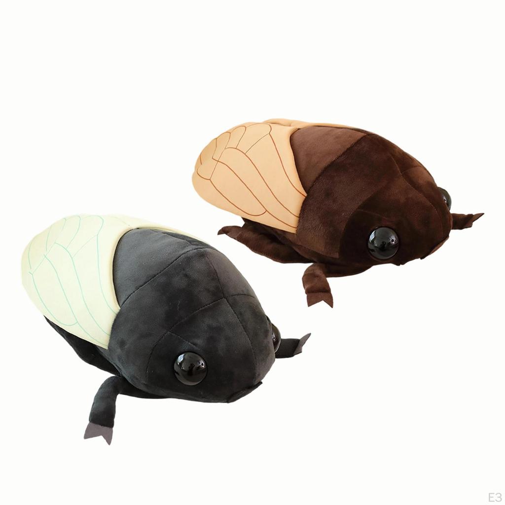 Décoration Cigale 48cm Coussin Animal en Peluche Poupée de Dessin Animé pour Enfants Garçons et Filles Adultes