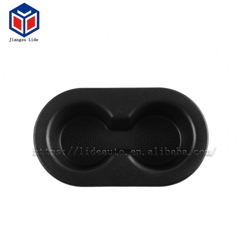 Black Rear Seat Drink Dual Cup Holder With Tape for Dodge Ram