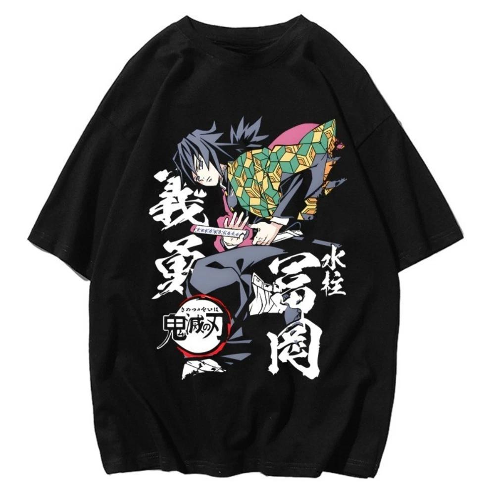 

Demon Slayer Tomioka Giyuu Anime Manga T-Shirt Tee Costumes Cotton Short Sleeve 3XL