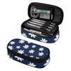 Pencil Pouch Large Capacity Printed Zipper Closure 300D Polyester with Mesh Pocket Removable Divider and Pen Slots for Boys Girls