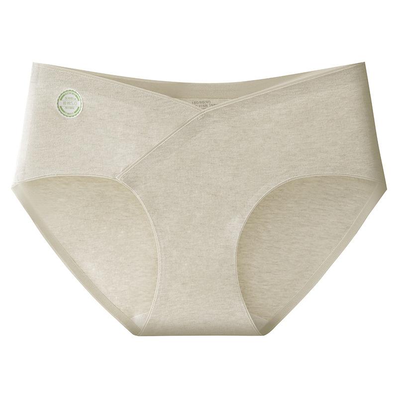 

Large Size Female Spring Cotton Anti-bacterial Non-mark Low Waist V Shaped Pregnant Briefs XXL світло-зелений колір
