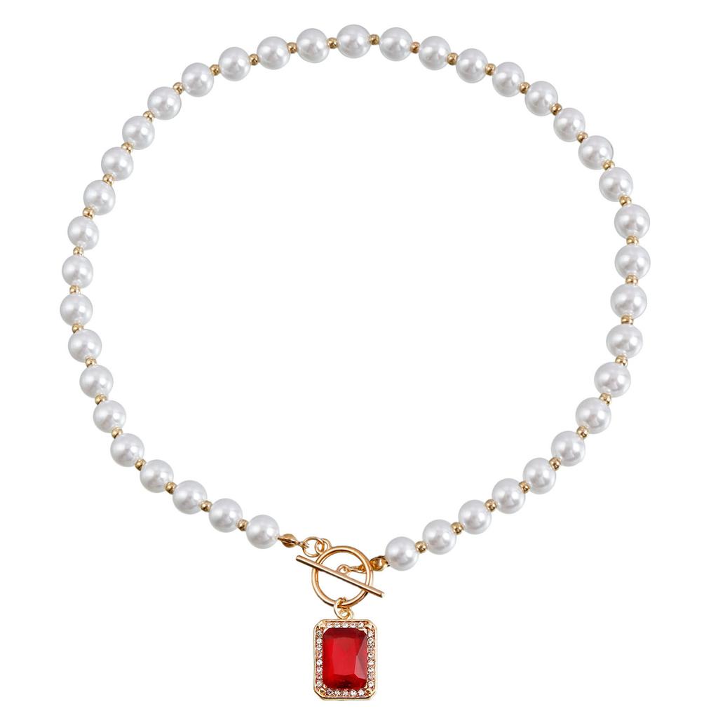 Pearl Necklace Imitation Pearl Pendant Necklace All Matching Elegant Fake Pearl Necklace Stylish