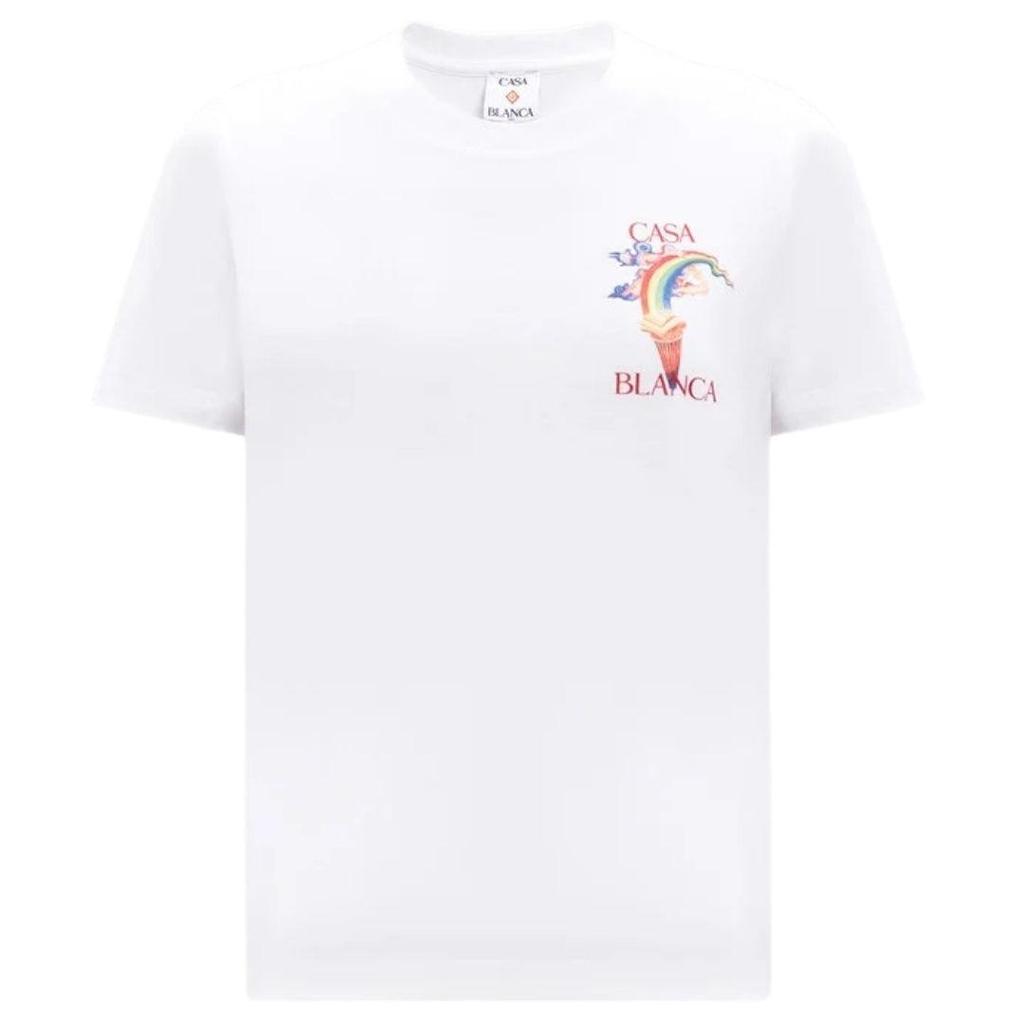Casablanca Womens/Ladies Nature Teacher Back Print Fitted T-Shirt