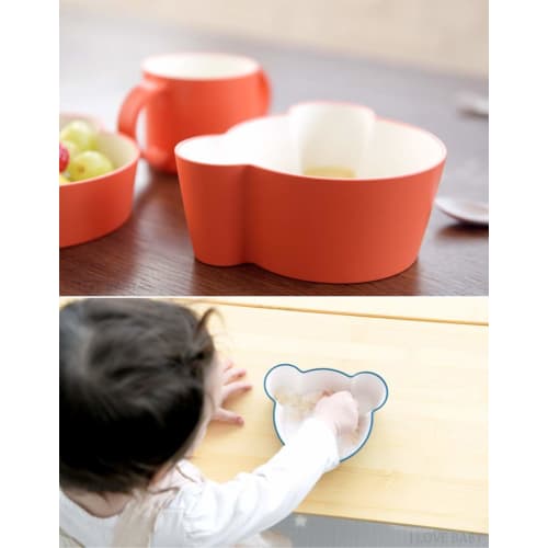 tak Kids' Dish, Bowl Bear Medium, Children's Bowl, Yellow, 11 x 13.8 x 5.5 cm (JTN-0131-YL)