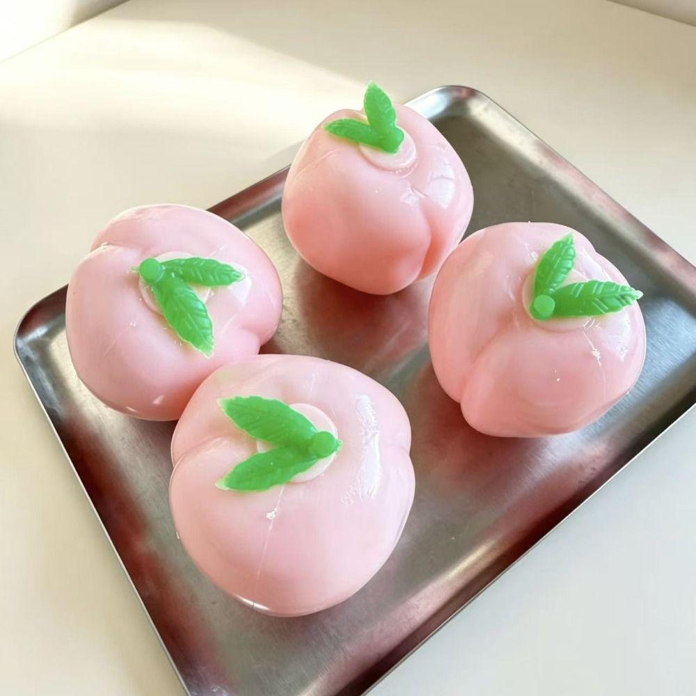 Shapeable Persimmon Squishy Toys Hand Relax Handmade Fidget Ball Coconut Oil Squishy Party Favors