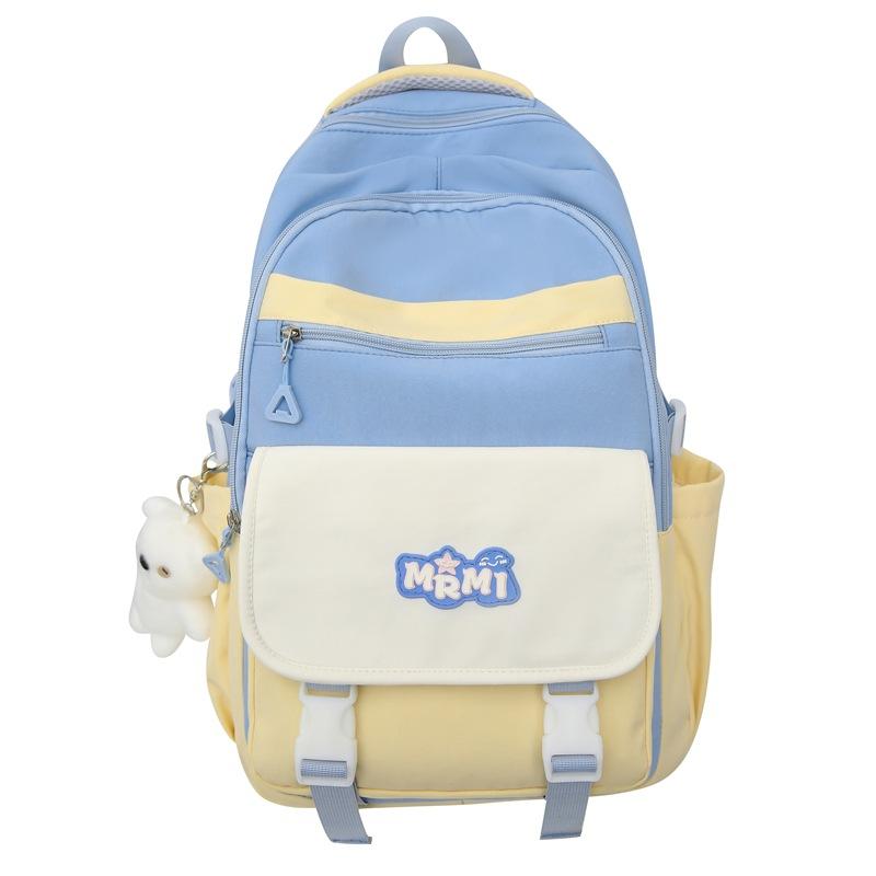 High-value contrasting schoolbag female junior high school students large-capacity new high school students primary school students backpack
