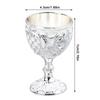 2PCS Small Zinc Alloy Goblet 30ml Capacity Embossed Wine Glass Metal Wine Cup  Banquet Celebration