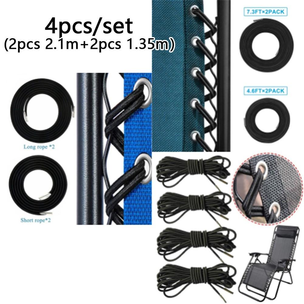 2 Long And 2 Short Ropes Replacement For Reclining Garden Chairs