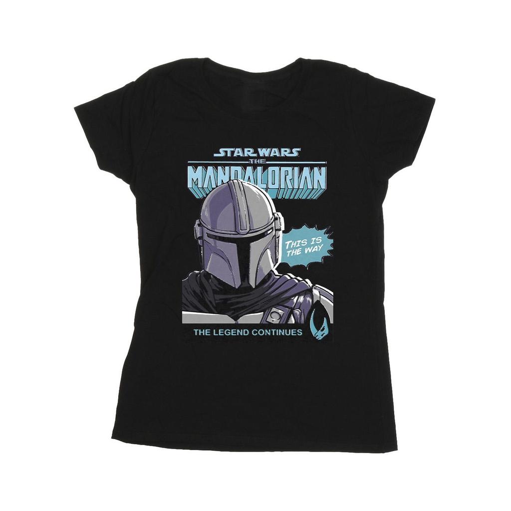 Star Wars The Mandalorian Womens/Ladies Mando Comic Cover Cotton T-Shirt