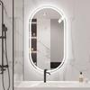 60*90cm  Frameless Oval Wall-Mounted Smart Mirror, Anti-Fog Touch Screen Bathroom Mirror