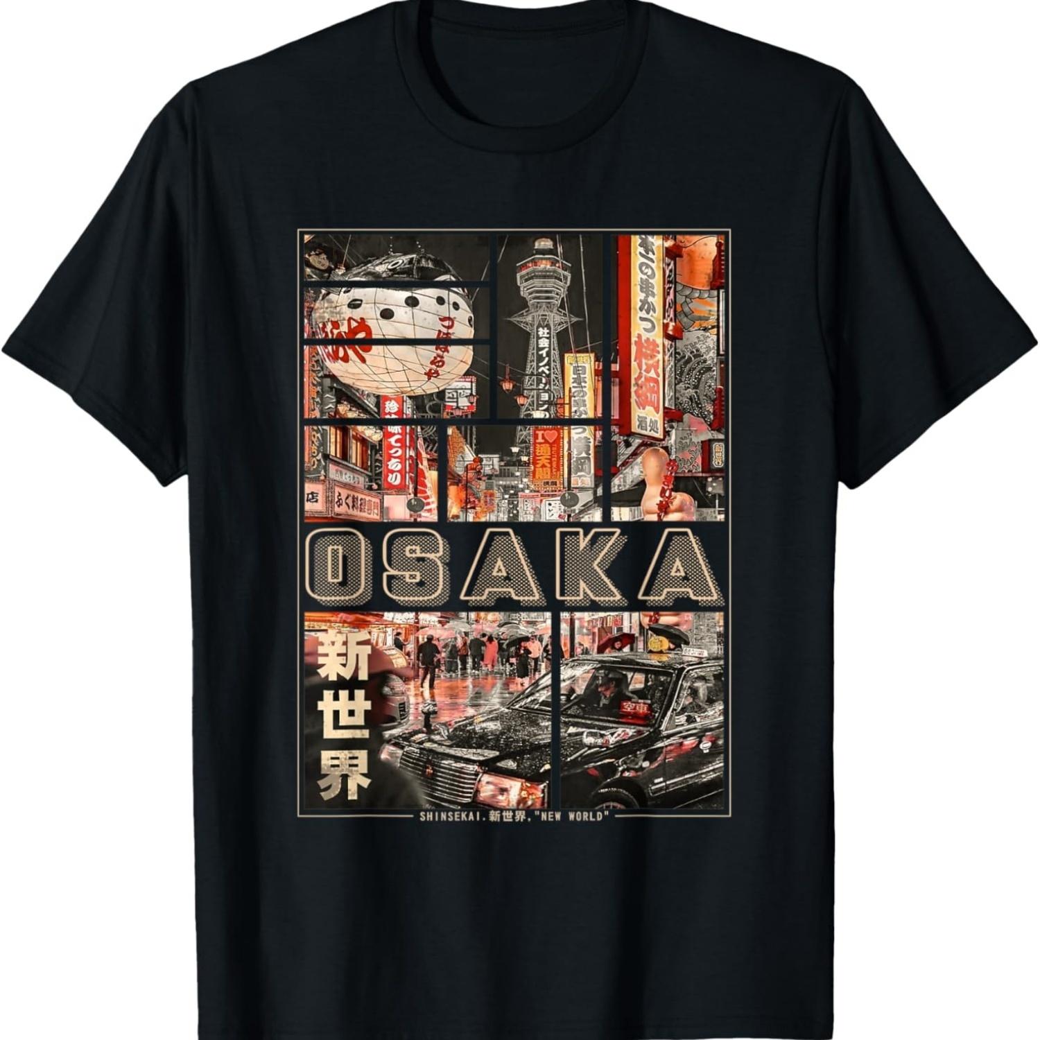 Japan Osaka Vaporwave in Japanese Retro Vibes Aesthetic T-Shirt S