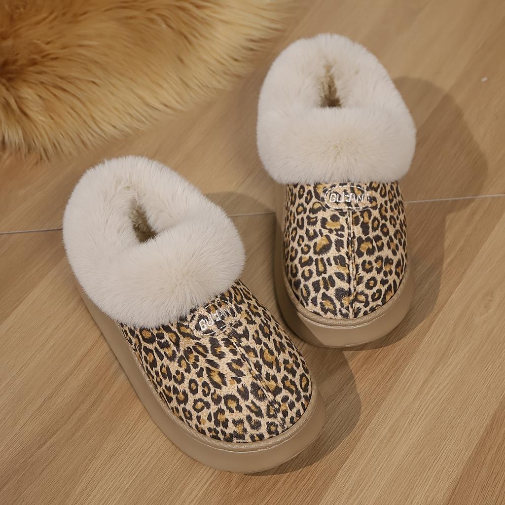 Thickened Warm Low-Top Couple's Plush Indoor Slippers for Men and Women, New 2025 Autumn/Winter Home Shoes