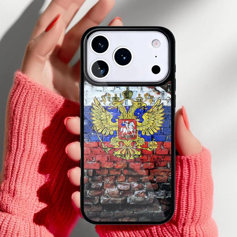 

Russia Flag Phone Case for iPhone 17 Air 16e 15 14 13 Pro Max Back Cover for 12 11 Pro Coque iPhone17 Pro