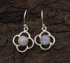 Solid 925 Sterling Silver Moonstone Gemstone Dangle Drop Earrings Women Earrings