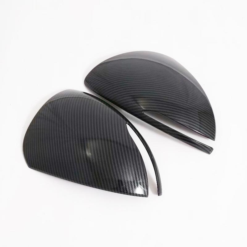 For Hyundai Sonata DN8 ABS Chromed Carbon Fiber Side Door Rearview Mirror Cover Trims Car Accessories Styling