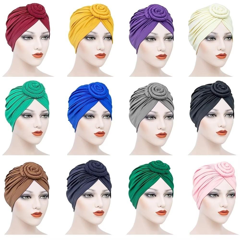 Vintage Hijab Caps Elastic Cancer Chemo Hat Fashion Head Wrap Cap  Women Headwear