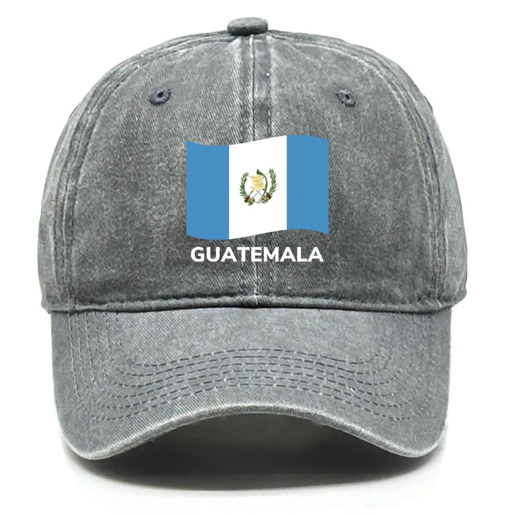 Guatemala Flag Waves Print Snapback Baseball Hat, Patriotic Trucker Hat Stylish Adjustable Buckle Simple Curved Brim Adjustable Sun Hat