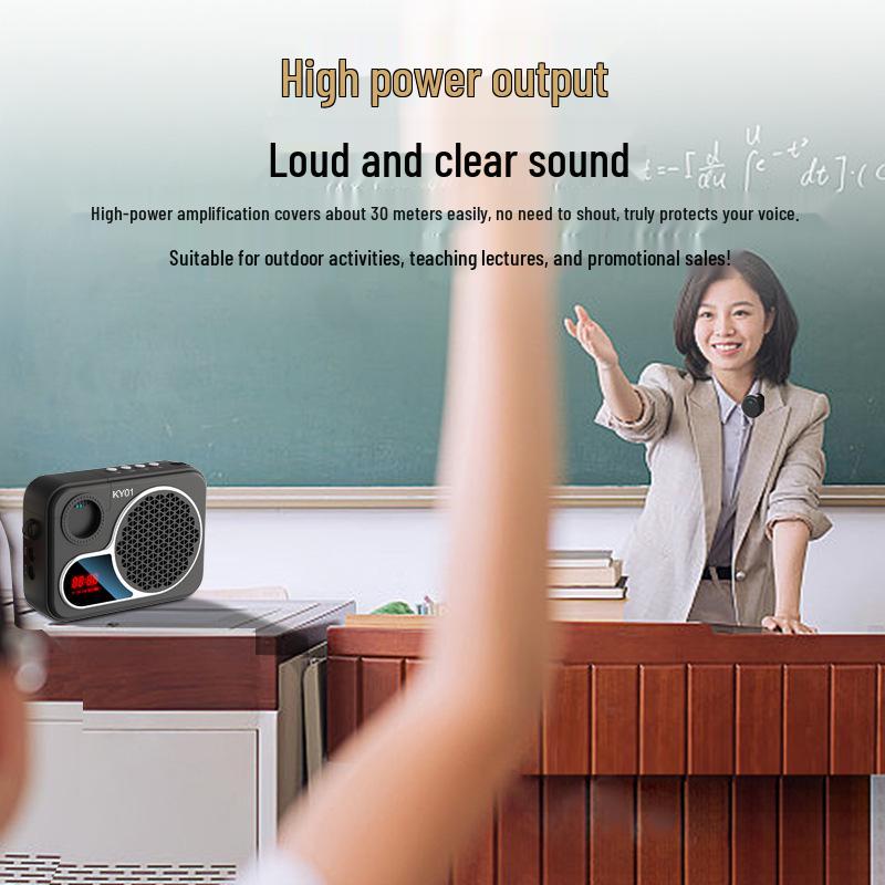 Portable Bluetooth Speaker & Lightweight Wireless Microphone for Teachers & Musicians