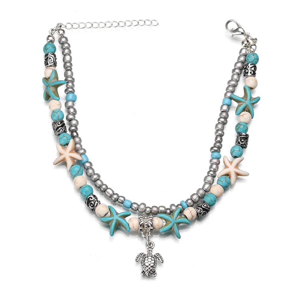 Women Delicate Conch Bead Yoga Foot Chain Stylish Simple Decoration Beach Foot Chain