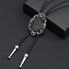 1pc/3PCS Bolo Tie for Male Western Cowboy Style Necktie with Gemstones Buckle Ornaments Masquerades Costume Supply