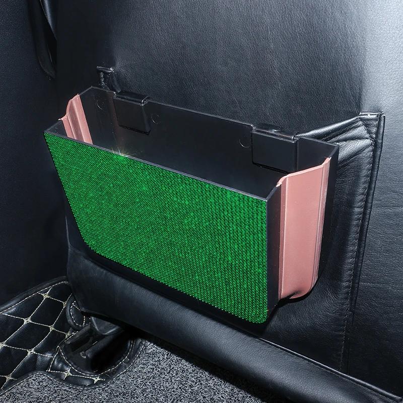 Shiny Diamond Crystal Car Seat Back Storage Bag Hanging Folding Storage Bag Organizer Necessities Car Interior Accessories