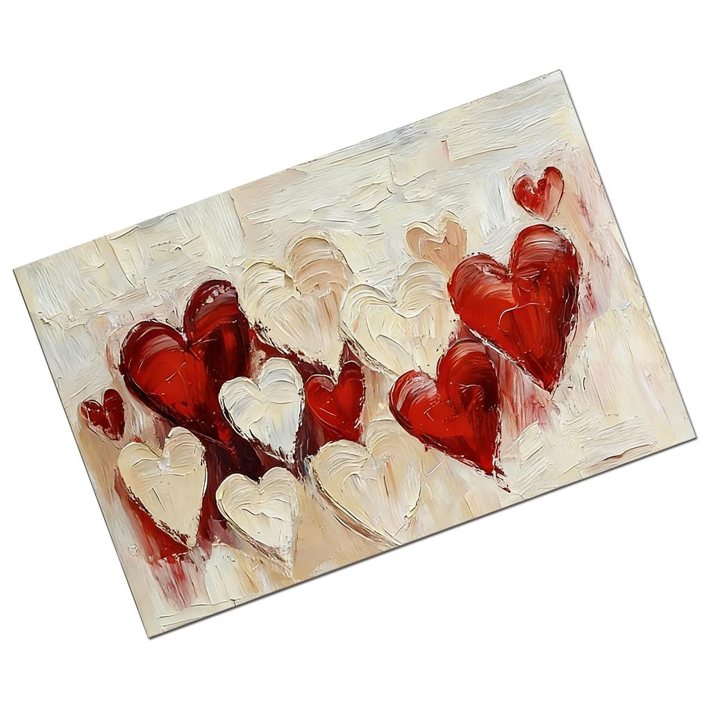 Heart Wall Art Abstract Canvas Paintings Poster Pictures Modern Abstract Artwork Decors for Office Bedroom Living Room