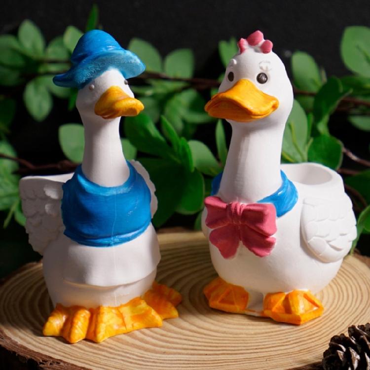 Duck Shape Silicone Mold Suitable for Making Decorative Plant Pots Gift Containers Jewelry Organizers Effortless Release