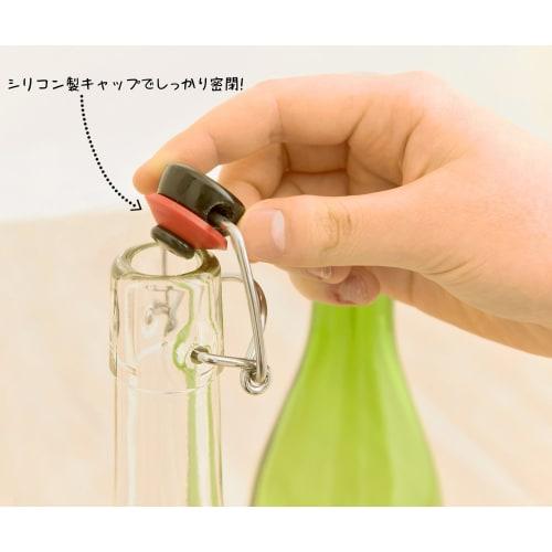 Aderia (ADERIA) Swing Stopper Bottle, 720ml, Green, Glass Storage Jar/Water Bottle with Airtight Cap, Made in Japan, MC-408