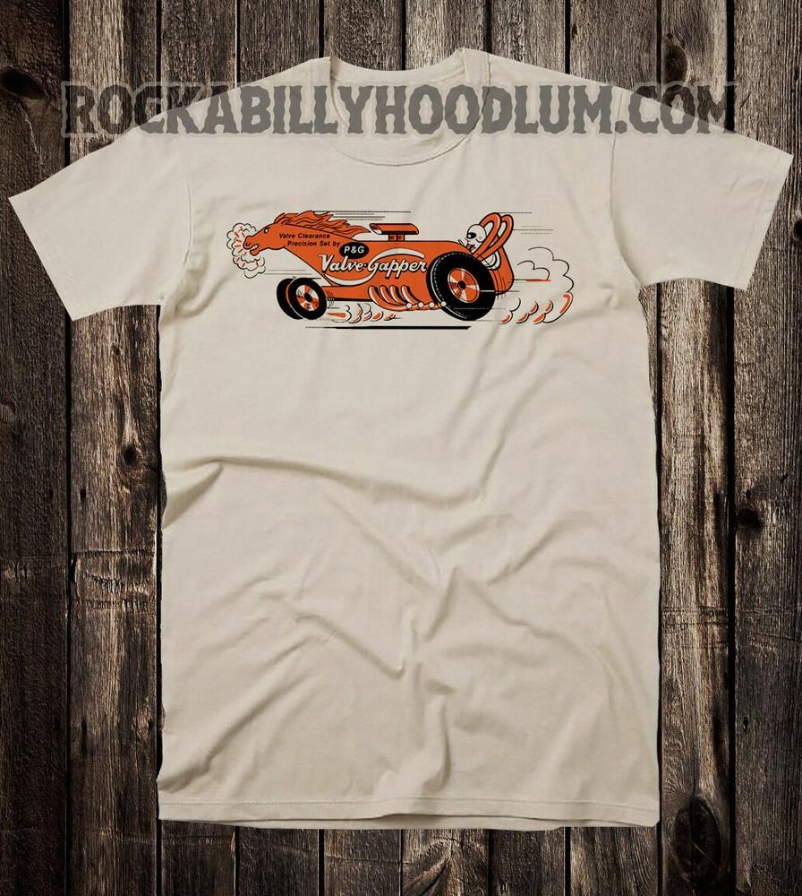 

Retro Hot Rod Tee T Shirt Vtg Art Drag Race Racing PG P&G Valve Gapper Unisex T-Shirt XXXXL