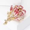 Einfache Mode Legierung Emaille Lilienstrauß Brosche Elegante Temperament Damen Kleidung Brosche Ornament Pin