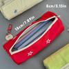 Summer Fruit Embroidery Pen Bag Soft Touch Stationery Organizer Portable Pencil Case  Student Gift