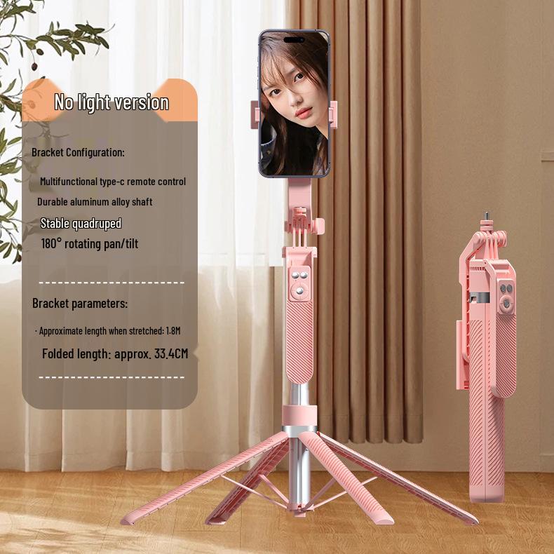 Bluetooth Selfie Stick Tripod with Remote - Portable, Retractable Phone Stand for Live Broadcasting