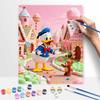 Disney Digital Oil Painting Art Kit Sweet Candy Town Donald Duck Handmade Coloring Painting Home Decor