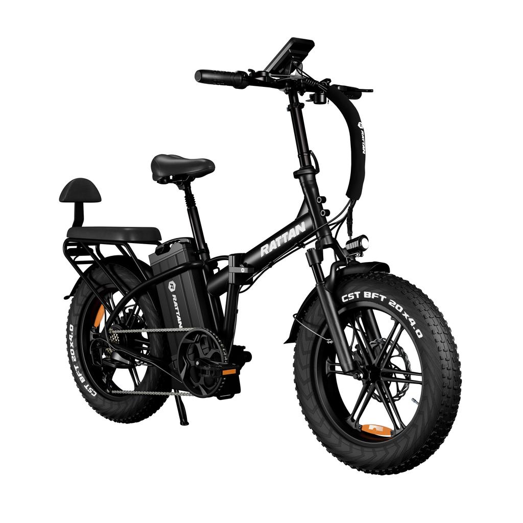 RATTAN LM Ultra 1000W Motor Elektrische Fiets 45KM/H Topsnelheid 48V40AH Batterij 200KM Bereik All-Terrain Elektrische Fiets 20 Inch Dikke Banden E-Bike